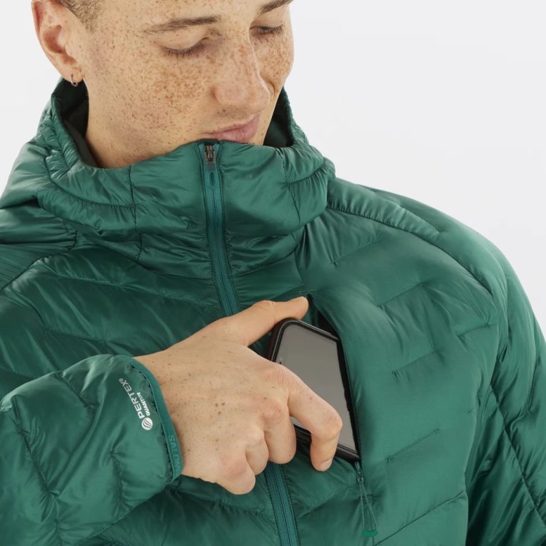 Green Salomon Outline Primaloft Men's Insulated Jackets | PH 13852J